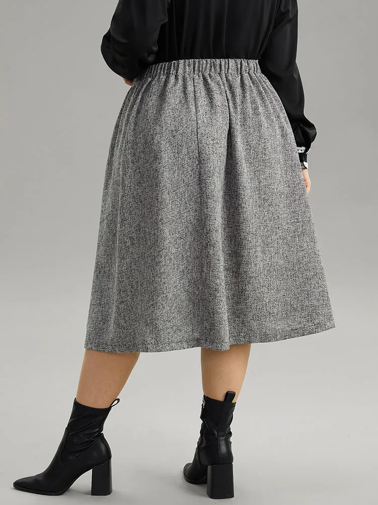Plain Texture Pleated Pocket Cropped Skirt sold by Bloomchic product image thumbnail 2