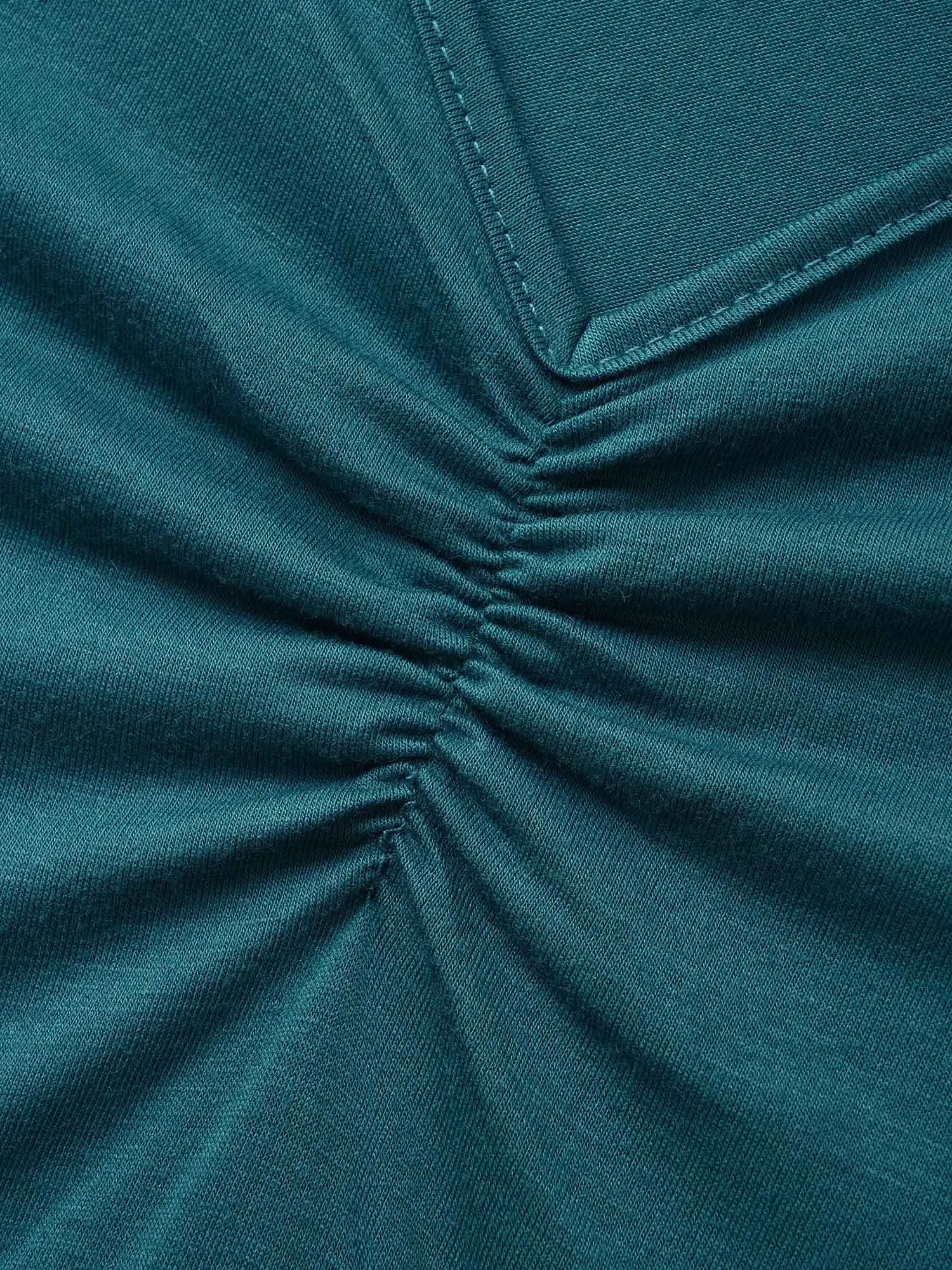 Solid Ruched Pocket Asymmetrical Hem Dress sold by Bloomchic product image thumbnail 5