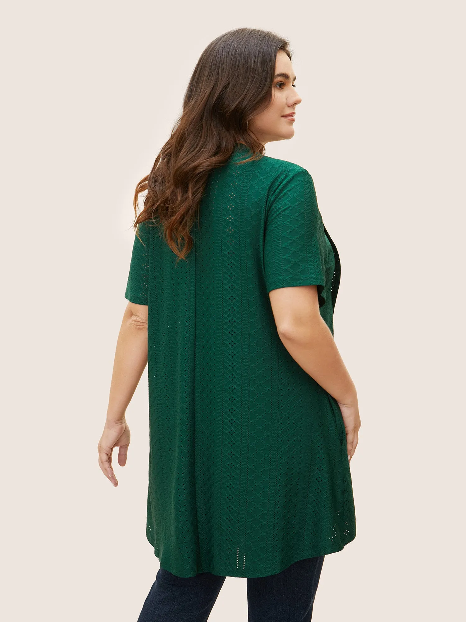 Crew Neck Wrap Hem Knit T-shirt sold by Bloomchic product image thumbnail 3