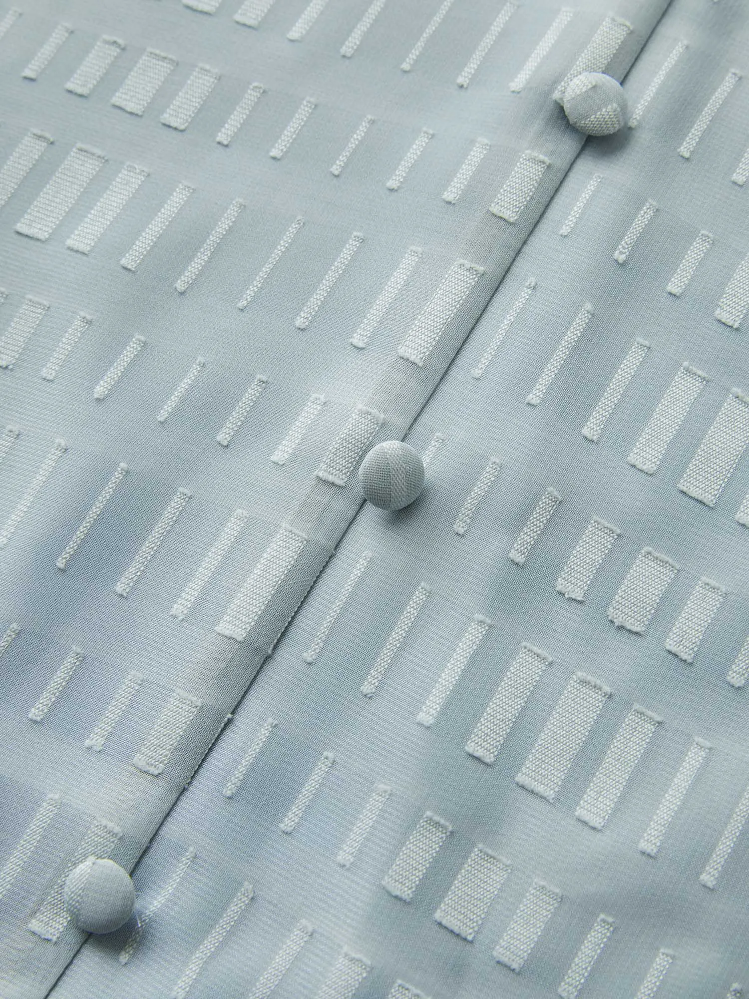 Solid Textured Gathered Ruffles Button Detail Blouse sold by Bloomchic product image thumbnail 5