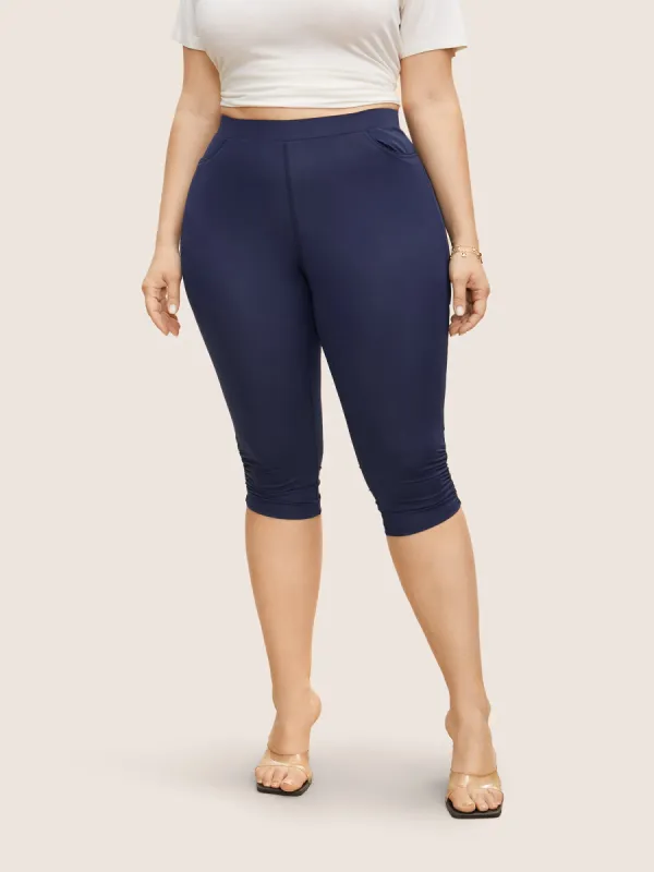 Mid Rise High Stretch Cropped Leggings sold by Bloomchic