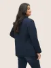Suit Collar Solid Pocket Button Up Blazer sold by Bloomchic