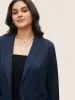 Suit Collar Solid Pocket Button Up Blazer sold by Bloomchic