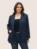 Suit Collar Solid Pocket Button Up Blazer sold by Bloomchic