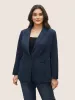 Suit Collar Solid Pocket Button Up Blazer sold by Bloomchic