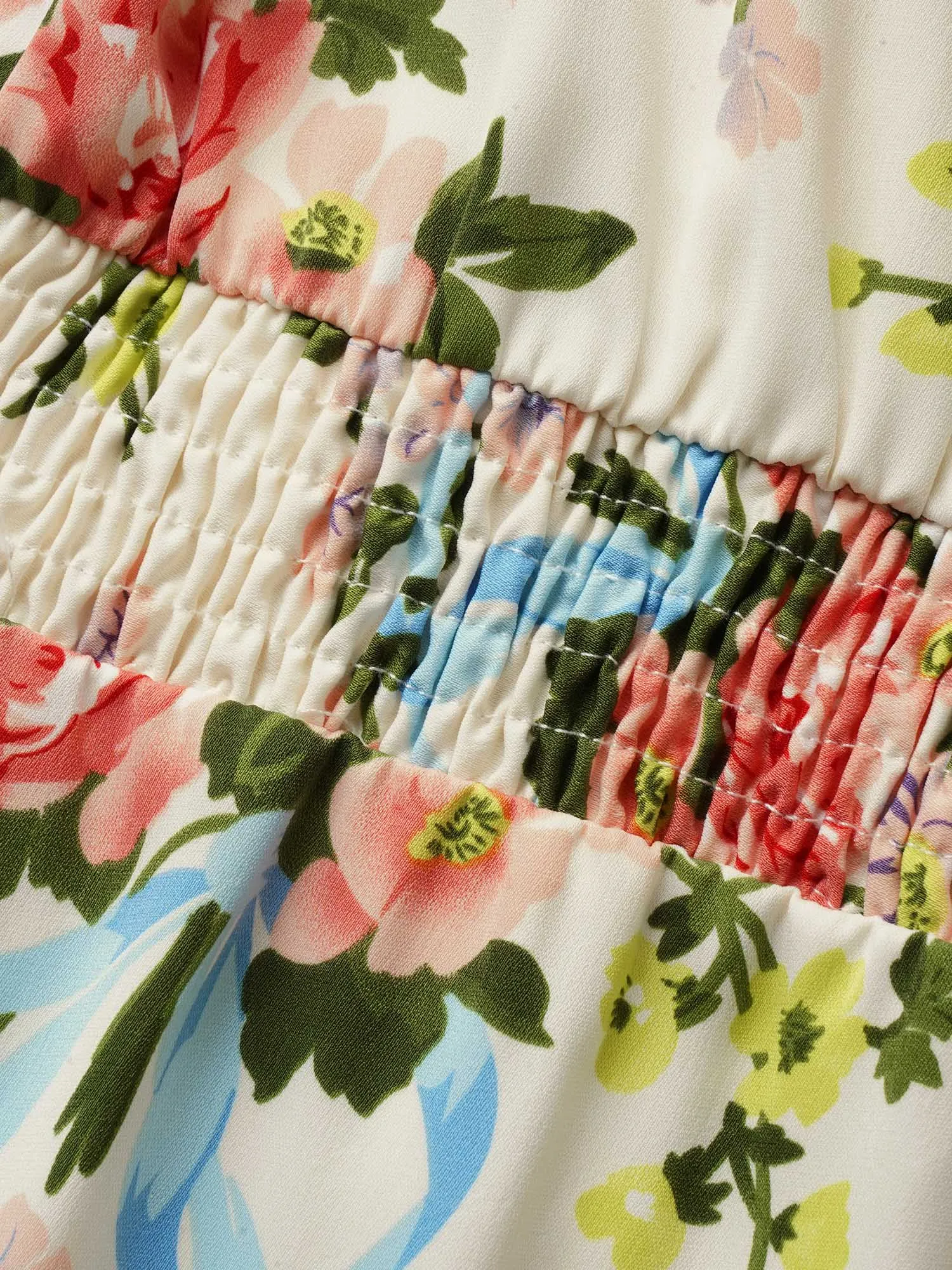 Square Neck Floral Ruffle Trim Dress sold by Bloomchic product image thumbnail 5