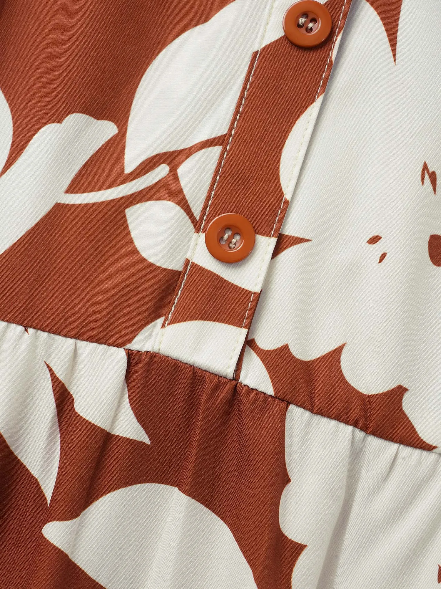 Silhouette Floral Print Button Detail Midi Dress sold by Bloomchic product image thumbnail 5