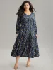 Ditsy Floral Button Detail Ruffles Pocket Dress sold by Bloomchic