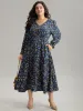 Ditsy Floral Button Detail Ruffles Pocket Dress sold by Bloomchic