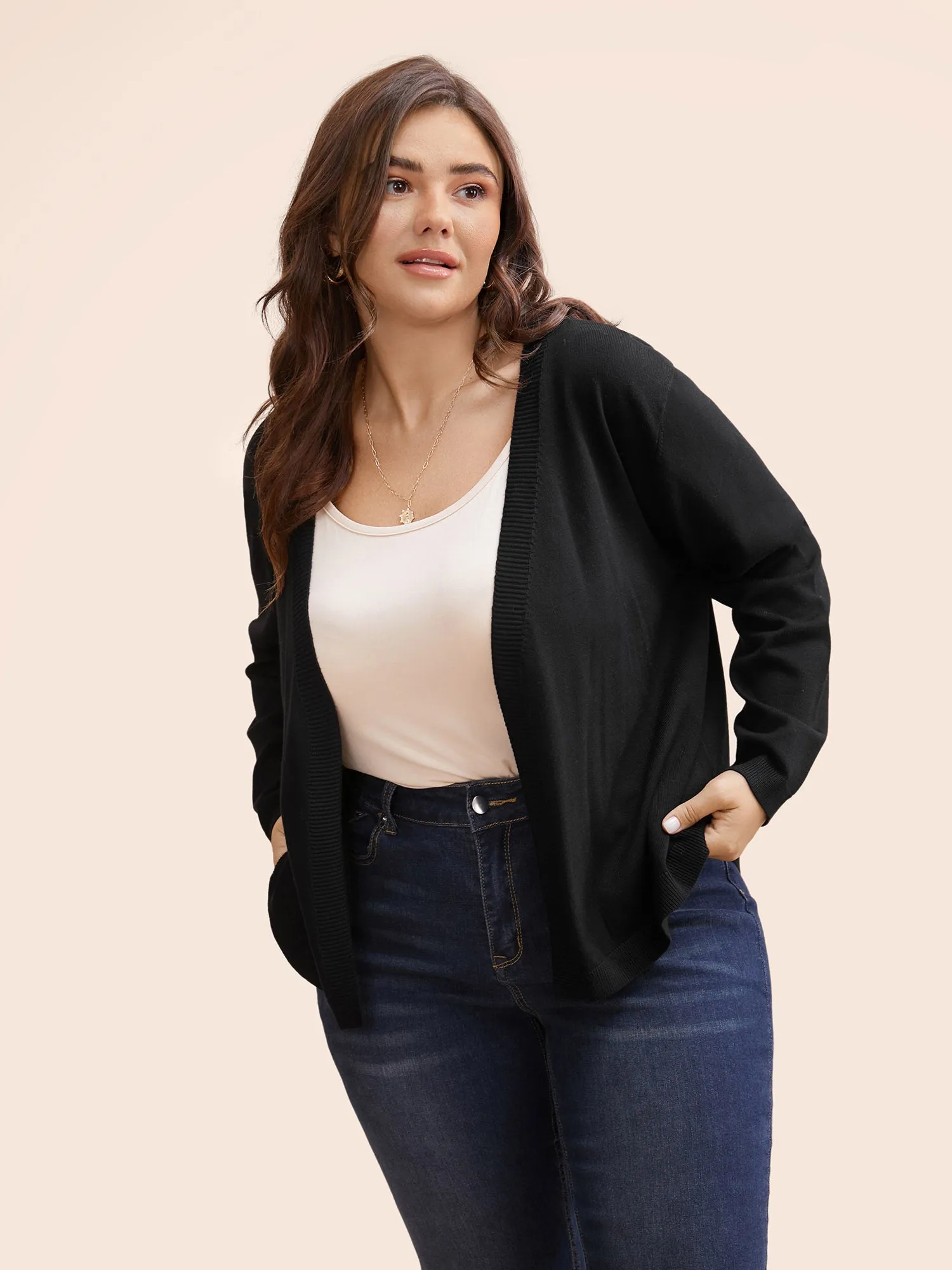 Soft Yarn Waist-Defining Cardigan sold by Bloomchic product image thumbnail 4
