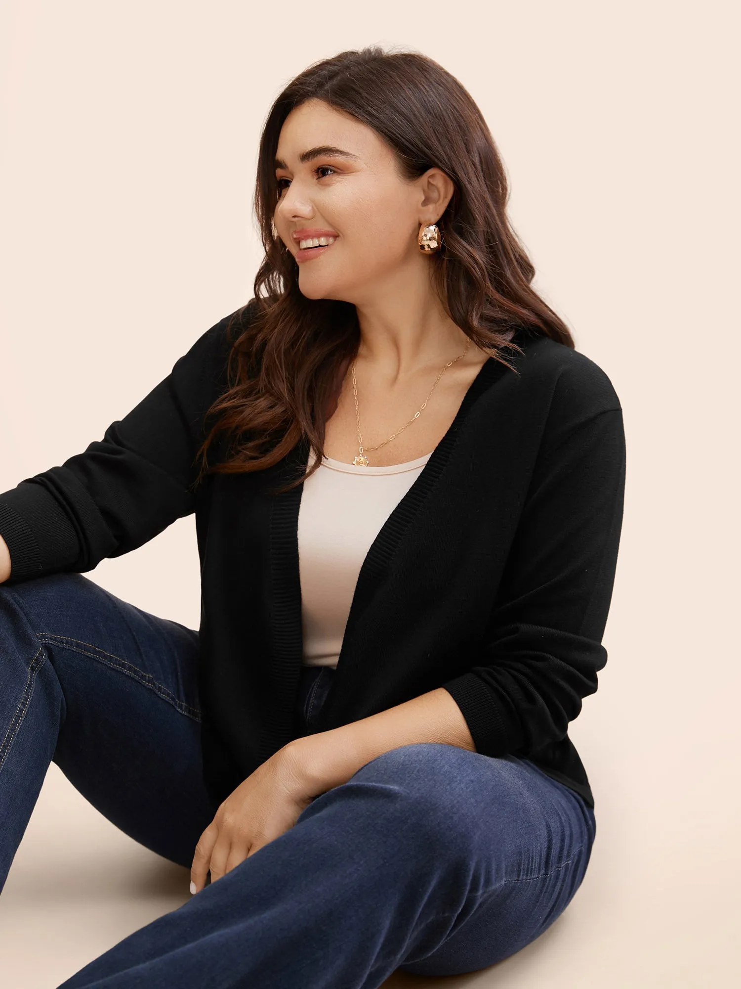 Soft Yarn Waist-Defining Cardigan sold by Bloomchic product image thumbnail 5