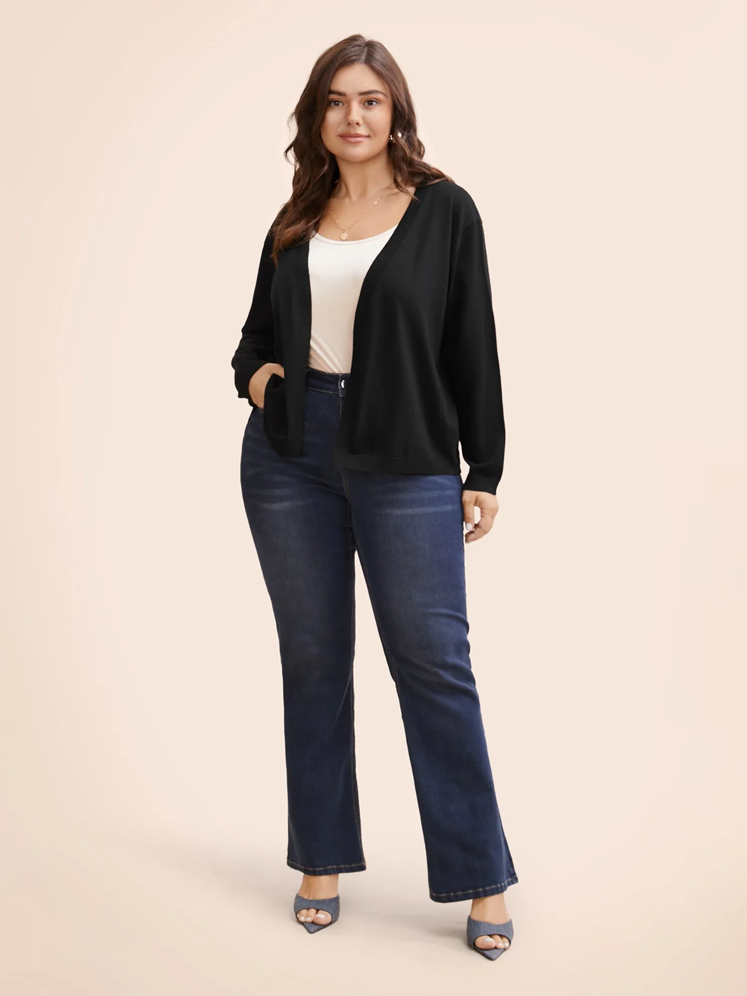 Soft Yarn Waist-Defining Cardigan sold by Bloomchic product image thumbnail 3