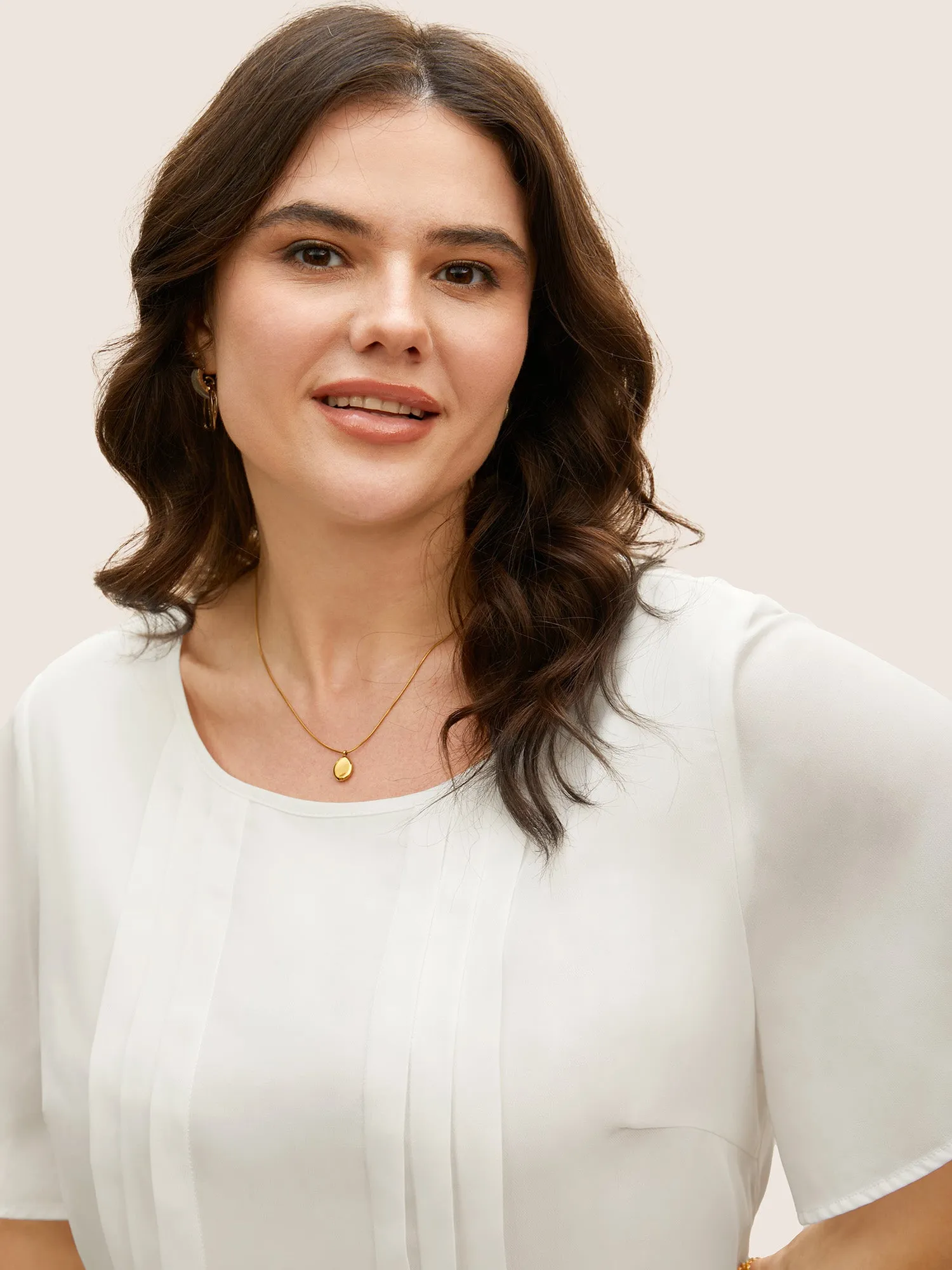 Tiered Mesh Pleated Ruffle Sleeve Blouse sold by Bloomchic product image thumbnail 5