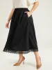 Lace Insert Pocket Ties Tassel Skirt sold by Bloomchic