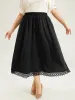 Lace Insert Pocket Ties Tassel Skirt sold by Bloomchic