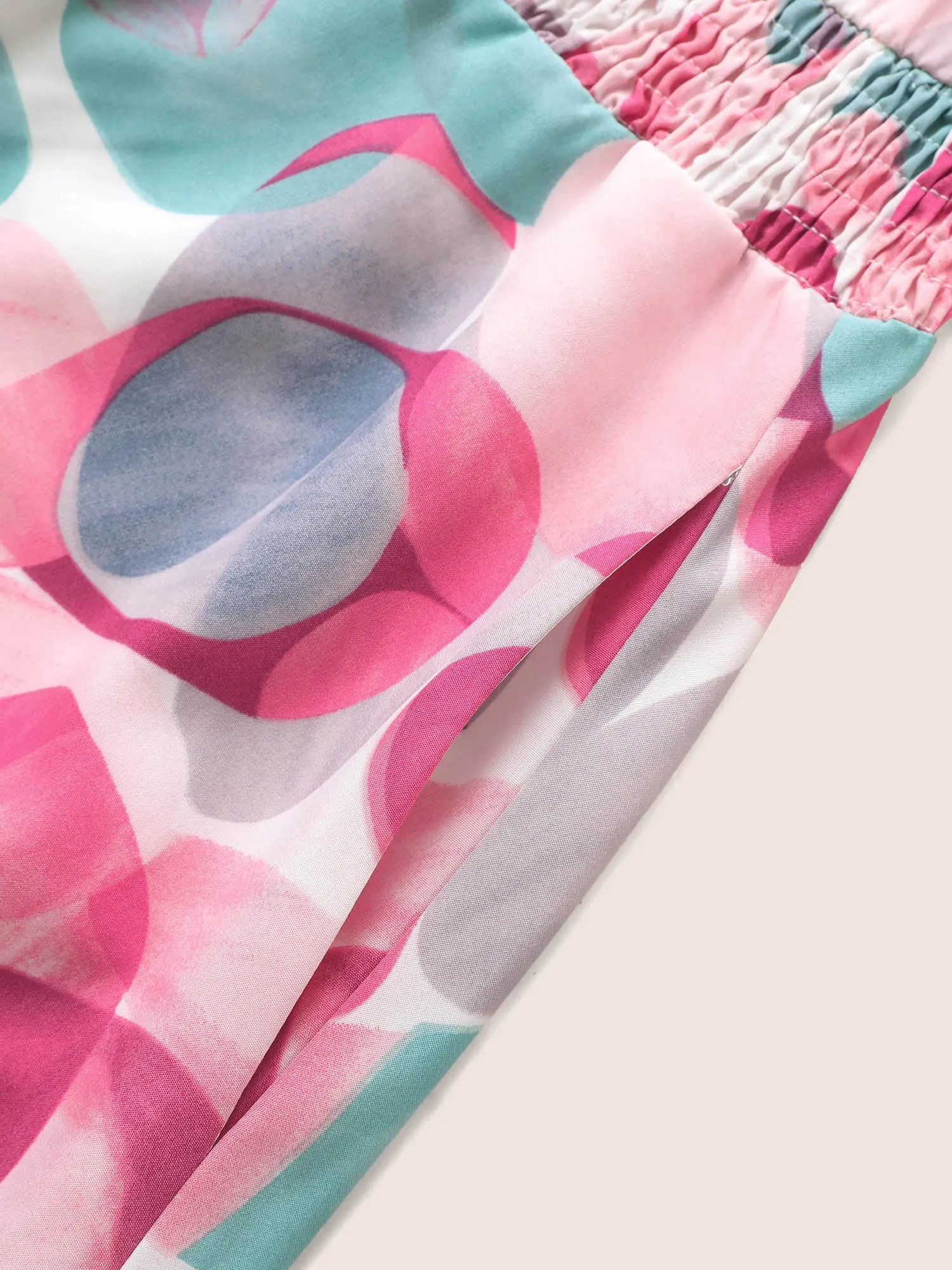 Asymmetrical Colorblock Overlap Collar Midi Dress sold by Bloomchic product image thumbnail 5