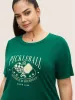 Letter Print Crew Neck T-shirt sold by Bloomchic