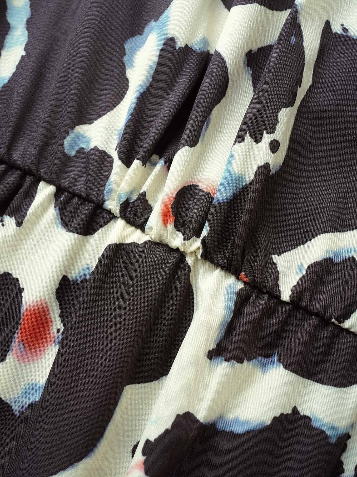 Overlap Collar Geometric Belted Dress sold by Bloomchic product image thumbnail 5