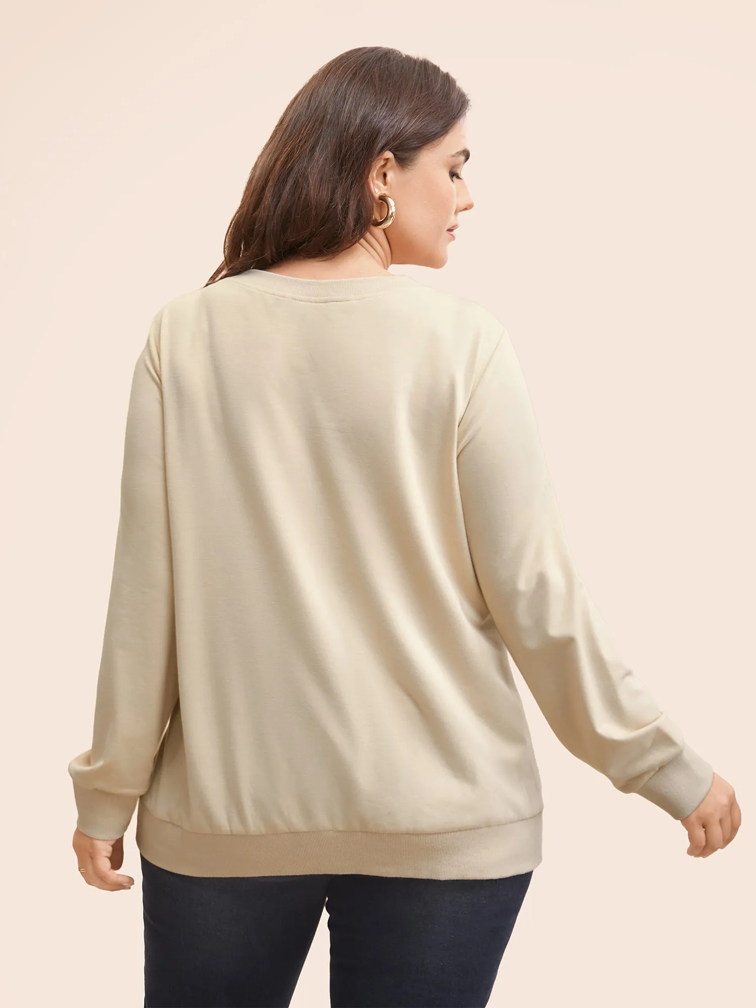 Round Neck Natural Flowers Sweatshirt sold by Bloomchic product image thumbnail 3