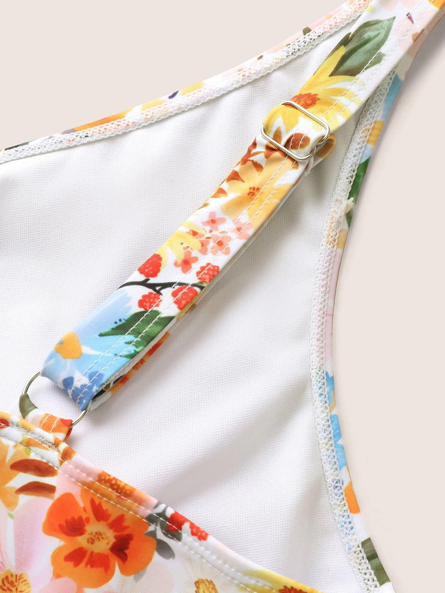 V Neck Floral Print Gathered Swim Dress sold by Bloomchic product image thumbnail 5