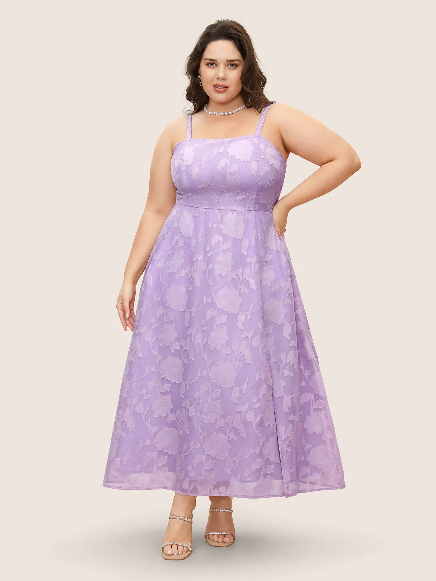 Textured Shirred Split Front Cami Dress sold by Bloomchic product image thumbnail 2