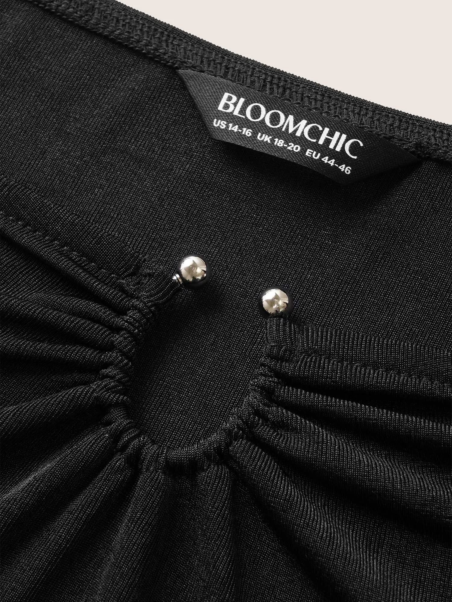 One Shoulder Neck Cut Out Gathered T-shirt sold by Bloomchic product image thumbnail 5