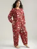 Christmas Graphic Hooded Pocket Sleep Jumpsuit sold by Bloomchic