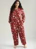 Christmas Graphic Hooded Pocket Sleep Jumpsuit sold by Bloomchic