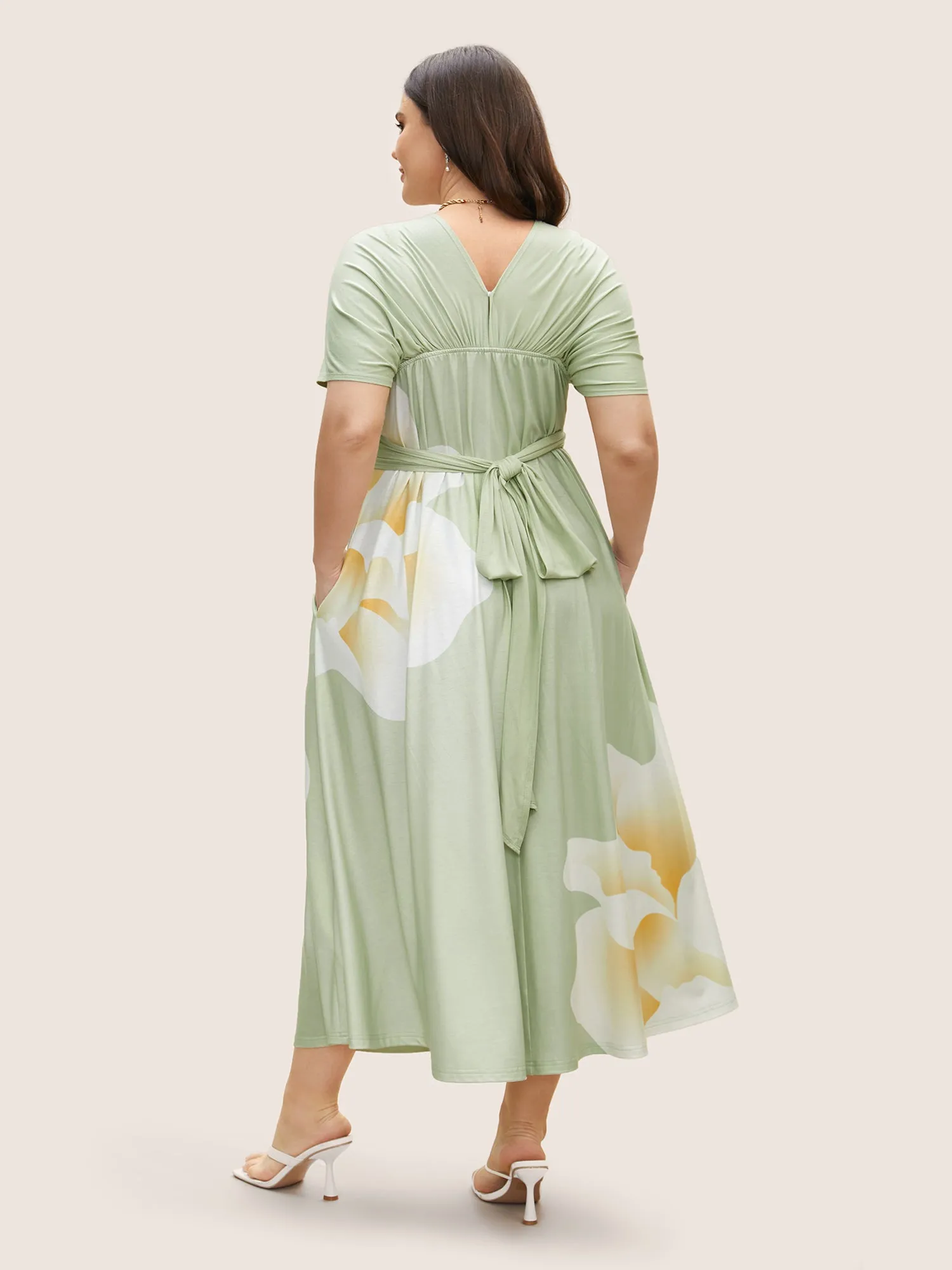 Everywhere Dress - Floral Mesh Ties Dress sold by Bloomchic product image thumbnail 4