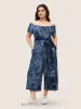 Tie Dye One Shoulder Neck Belted Jumpsuit sold by Bloomchic