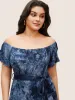 Tie Dye One Shoulder Neck Belted Jumpsuit sold by Bloomchic