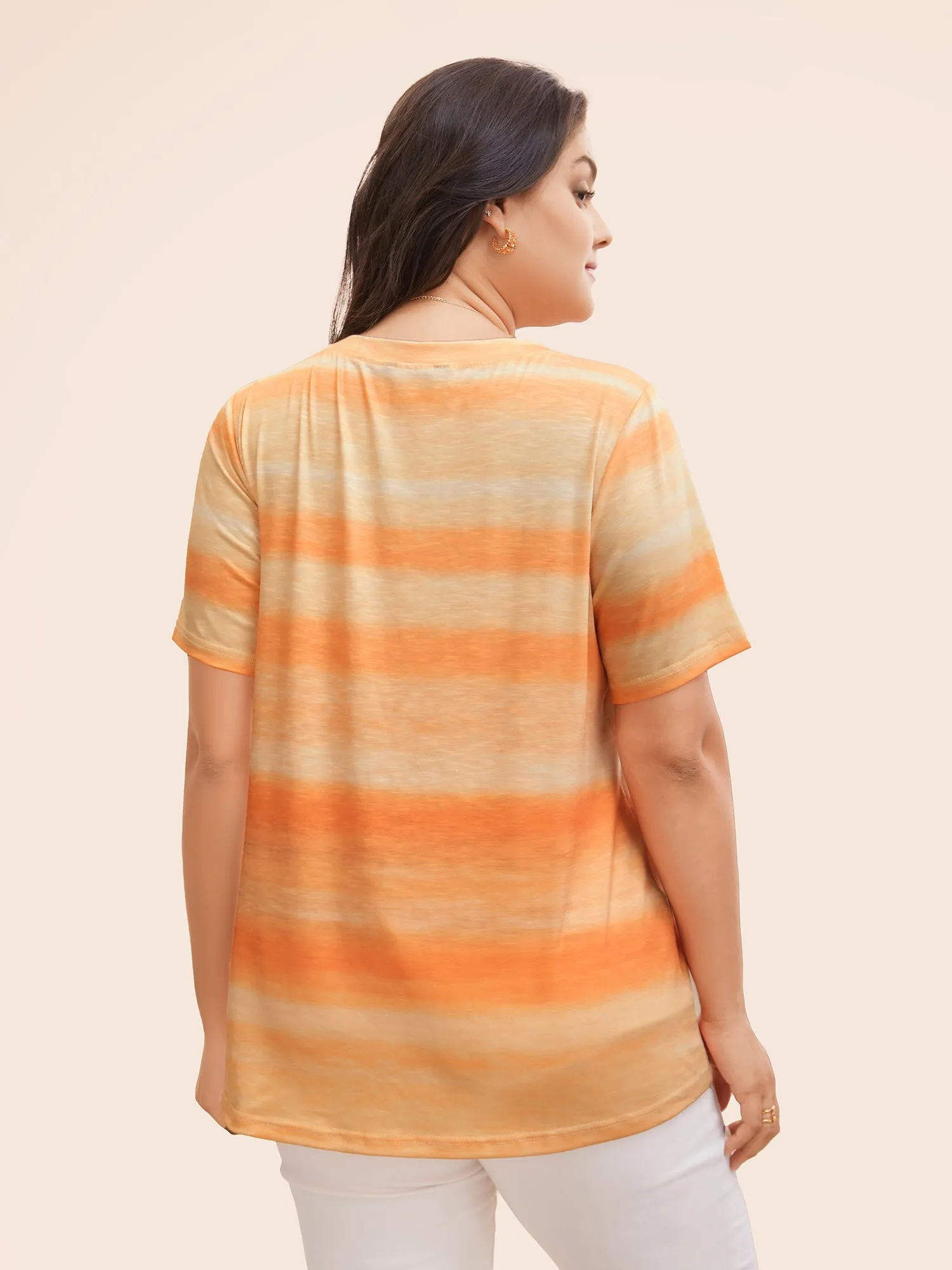 Ombre Tie Dye Round Neck T-shirt sold by Bloomchic product image thumbnail 2