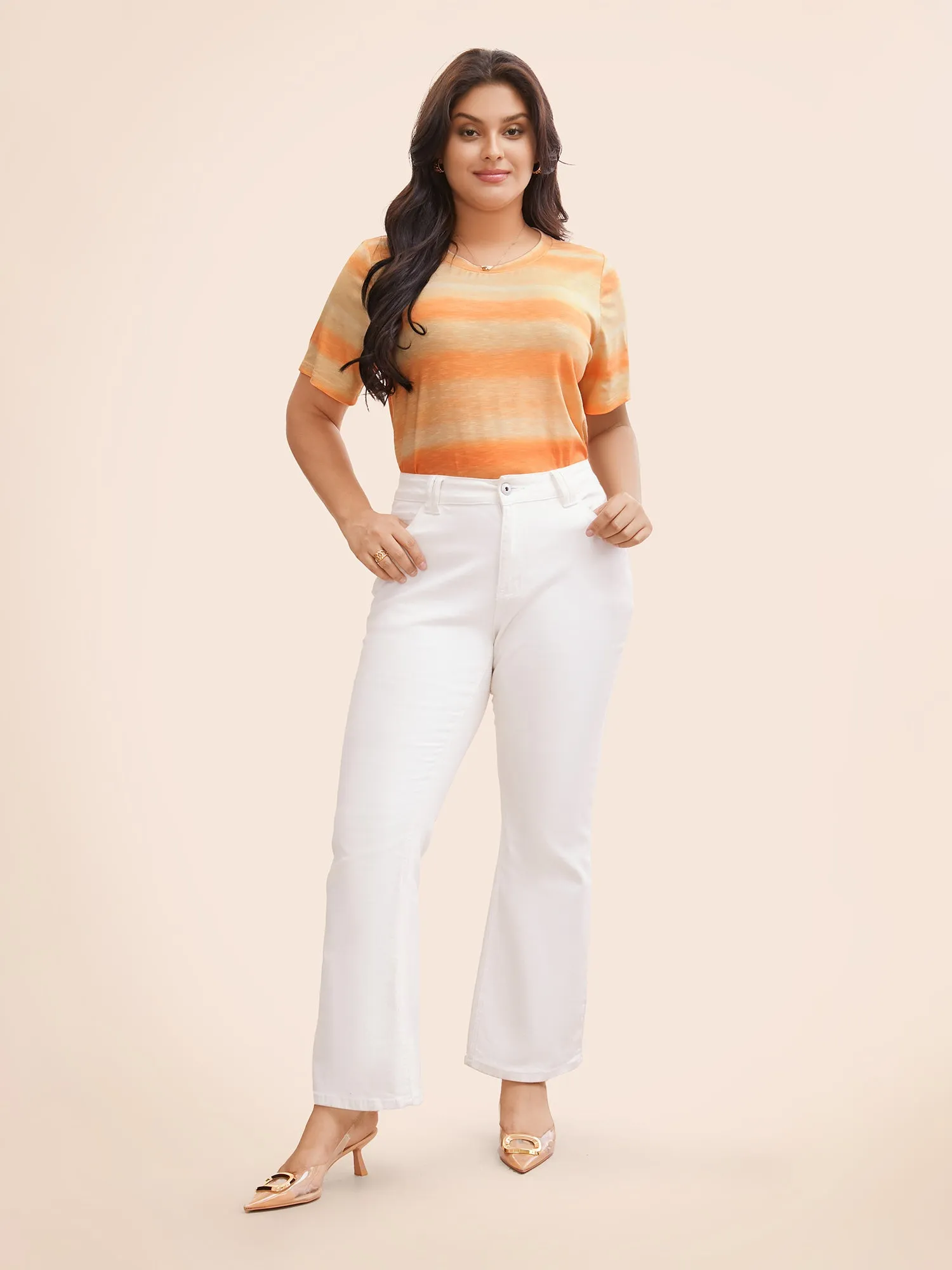 Ombre Tie Dye Round Neck T-shirt sold by Bloomchic product image thumbnail 3