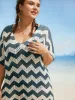Geometric Slit Hem Cut Out Swim Cover Up sold by Bloomchic