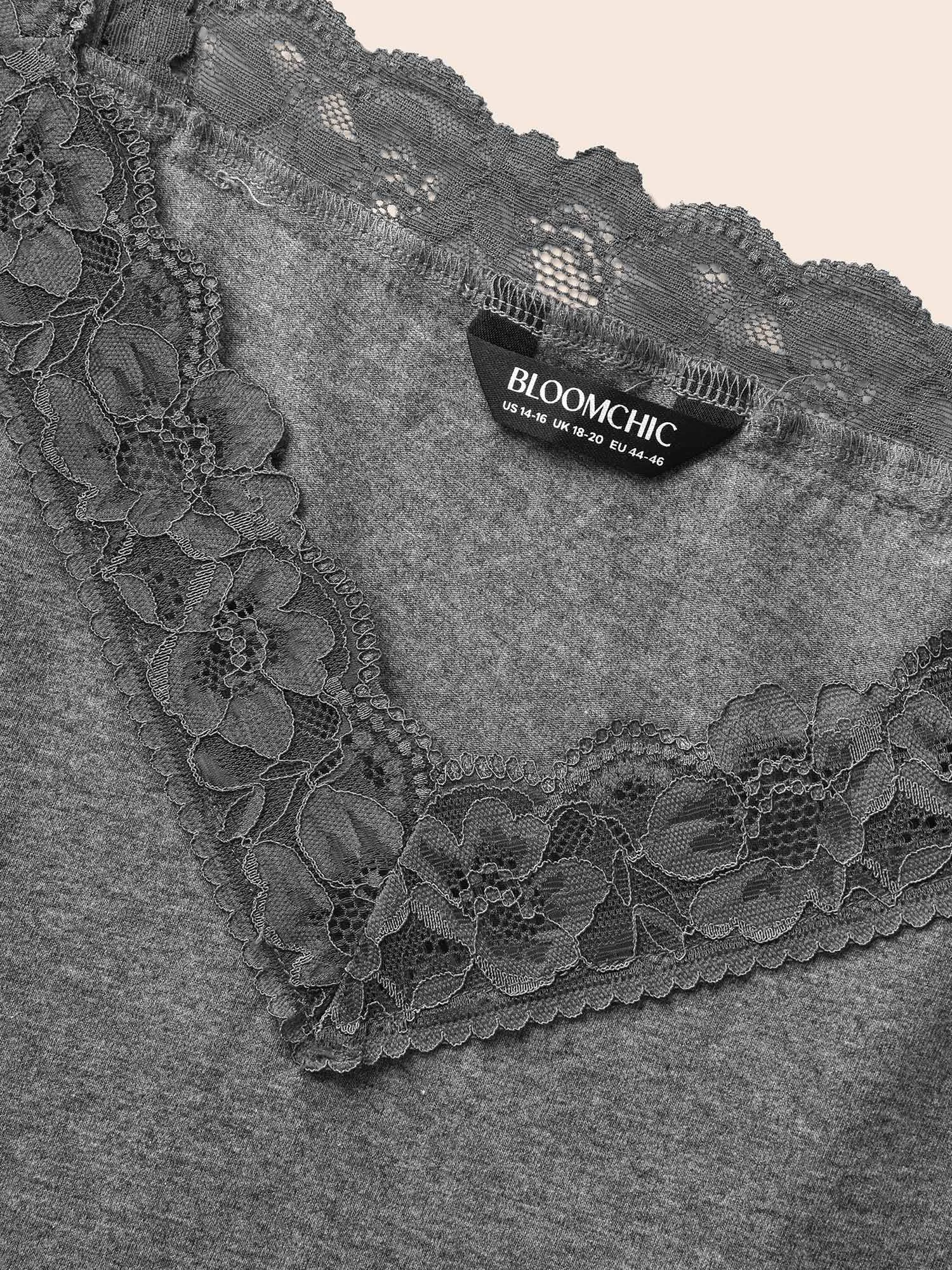 Cotton Crochet Lace Deep V Neck Cami Top sold by Bloomchic product image thumbnail 5