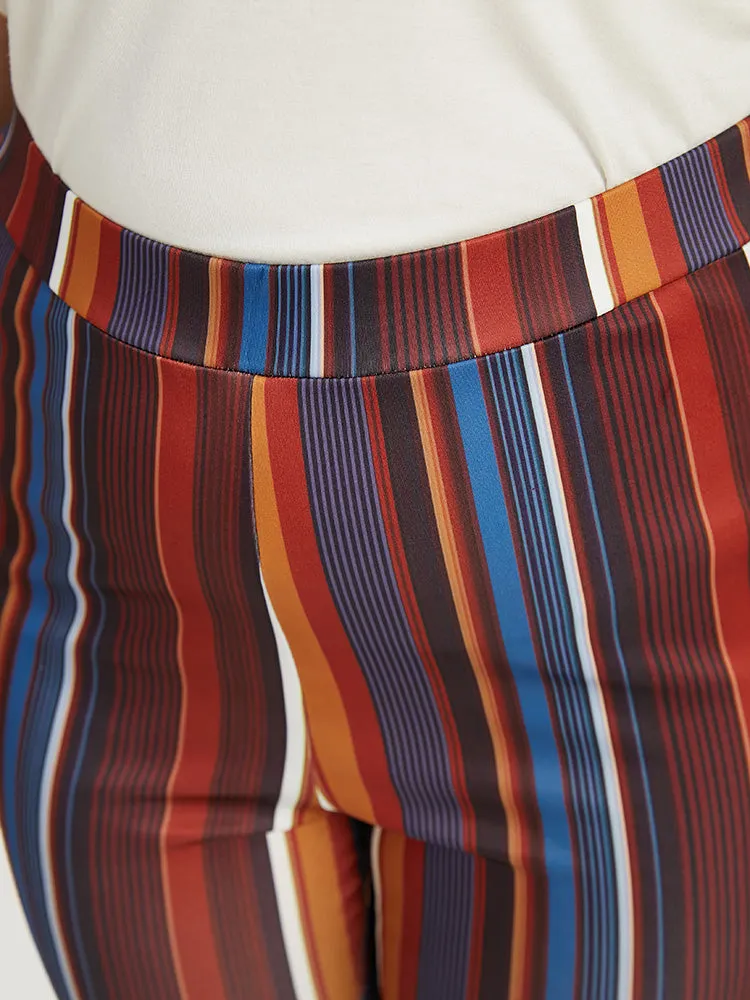 Halloween Rainbow Striped Flare Leg Very Stretchy Pants sold by Bloomchic product image thumbnail 5