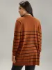 Striped Button Down Patched Pocket Cardigan sold by Bloomchic