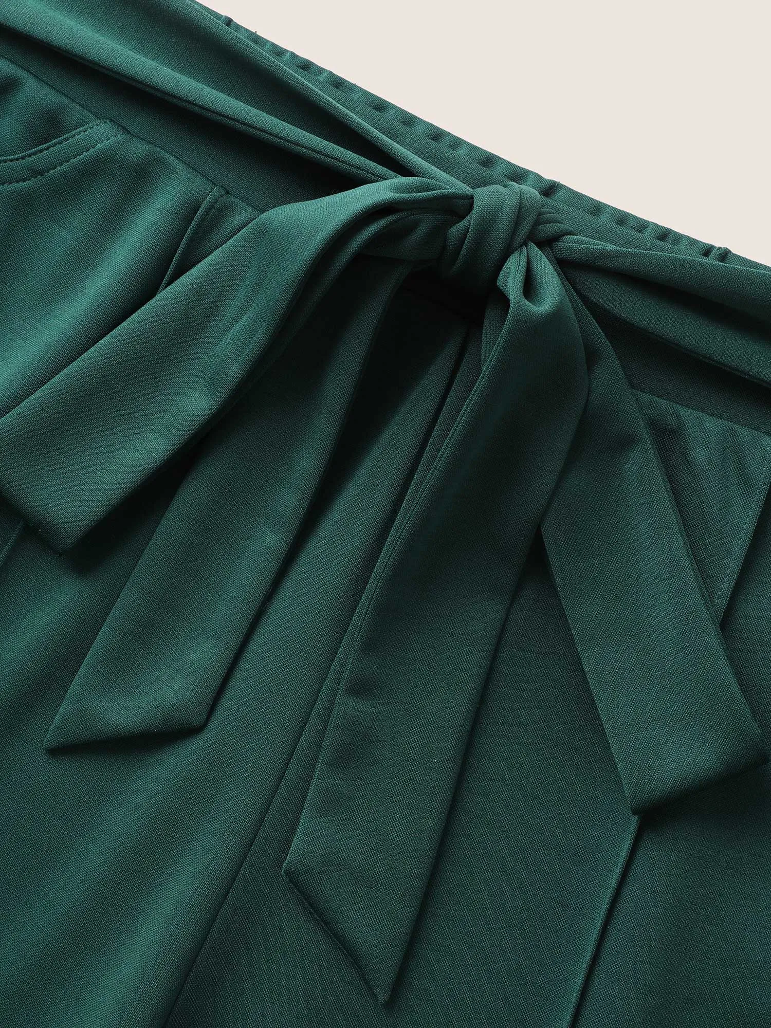 Plain Tie Knot Mid Rise Bootcut Pants sold by Bloomchic product image thumbnail 5