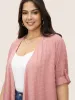 Plain Synthetic Texture Tab Sleeve Kimono sold by Bloomchic