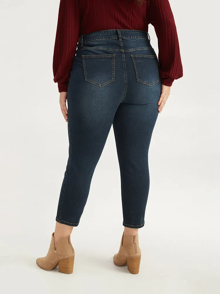 Solid Pocket Dark Wash Very Stretchy Jeans sold by Bloomchic product image thumbnail 4