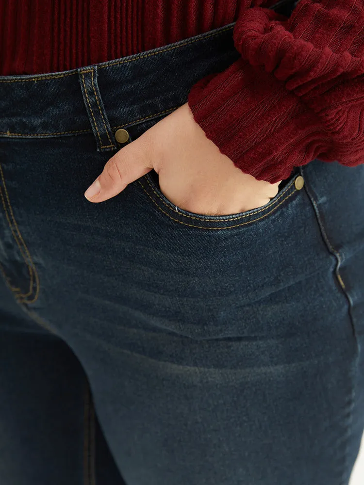 Solid Pocket Dark Wash Very Stretchy Jeans sold by Bloomchic product image thumbnail 5