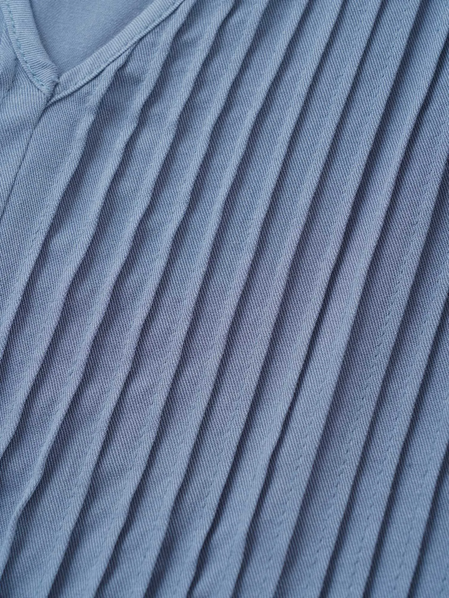 Rayon Solid Pleated Patchwork Ruffles Blouse sold by Bloomchic product image thumbnail 5