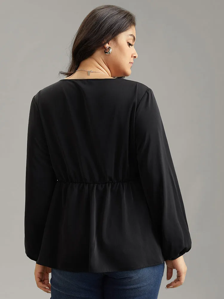 Pearl Beaded Plicated Detail Blouse sold by Bloomchic product image thumbnail 3