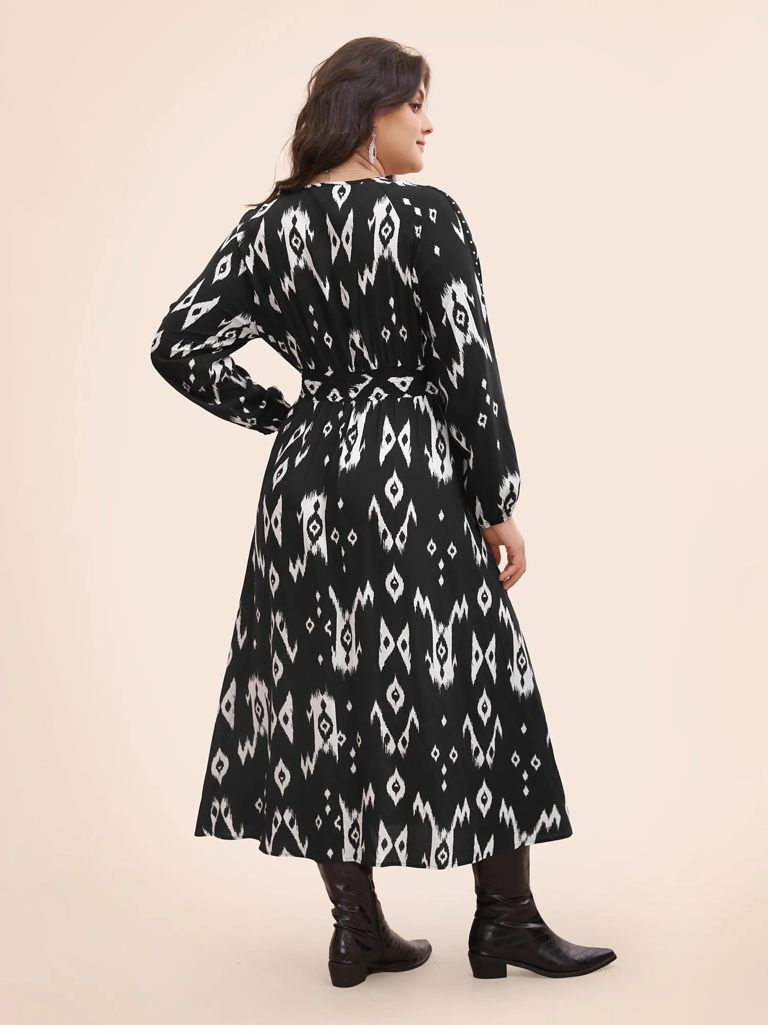 Abstract Studded Woven Maxi Dress sold by Bloomchic product image thumbnail 3