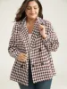 Halloween Gingham Tweed Plisse Double Breasted Coat sold by Bloomchic