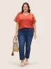 Solid Cut Out Patchwork Ruffle Sleeve T-shirt sold by Bloomchic