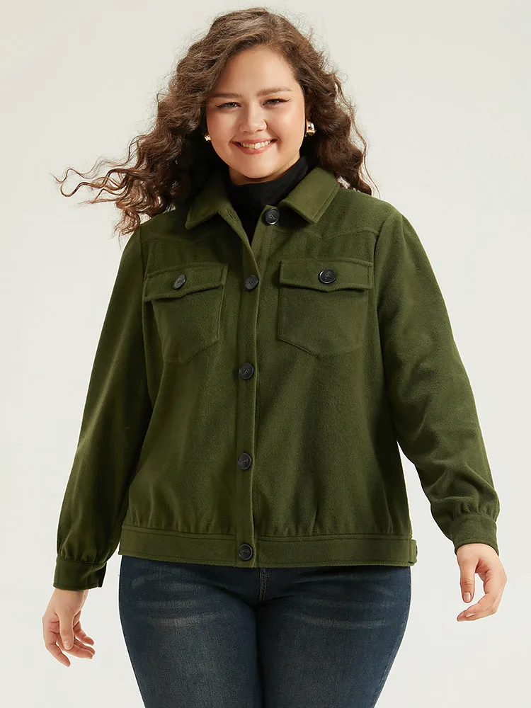 Plain Pocket Button Up Shacket sold by Bloomchic product image thumbnail 5