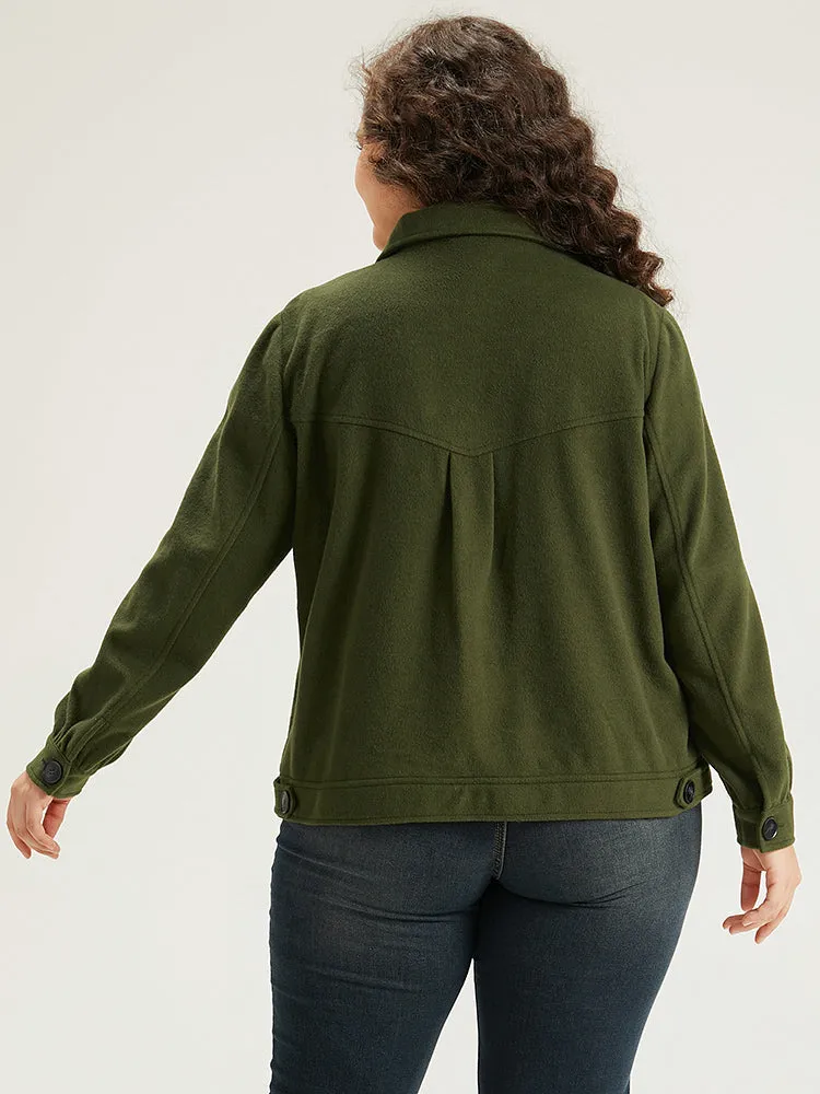 Plain Pocket Button Up Shacket sold by Bloomchic product image thumbnail 2