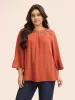Broderie Anglaise Patchwork Ruffle Sleeve Blouse sold by Bloomchic