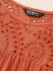 Broderie Anglaise Patchwork Ruffle Sleeve Blouse sold by Bloomchic